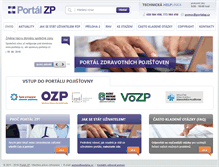 Tablet Screenshot of portalzp.cz